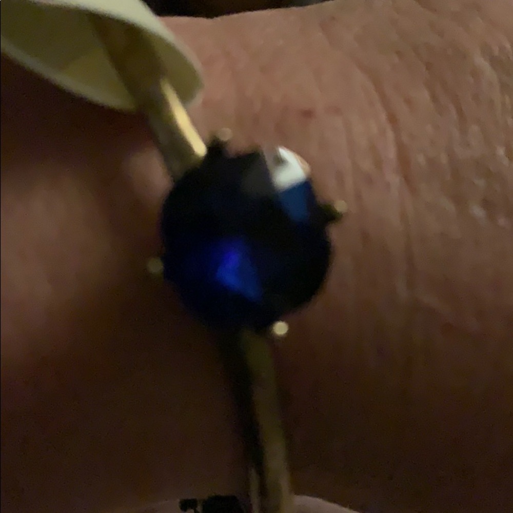 Blue faux stone stretch bracelet